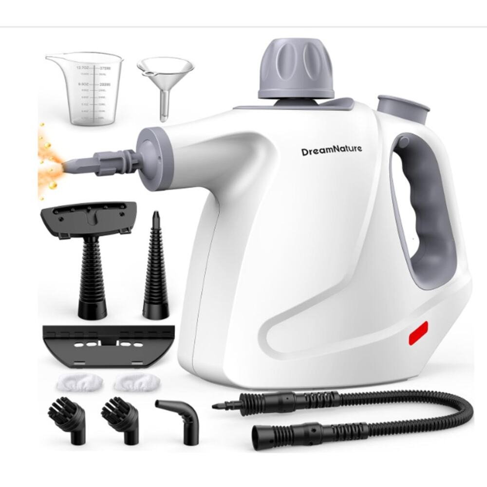 Multi-Surface Handheld Pressurized Steam Cleaner 11-Pieces Accessories, 15.2OZ